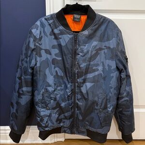 Original Deluxe Dark Blue Camouflage Bomber Jacket